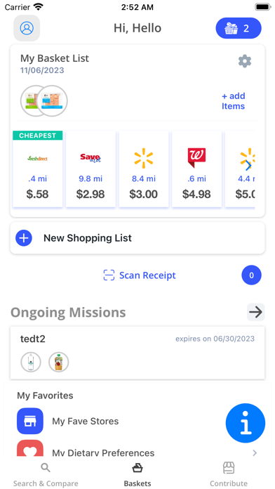 Basket - Contributor Screenshot