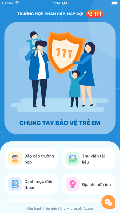 Tổng đài 111. Screenshot