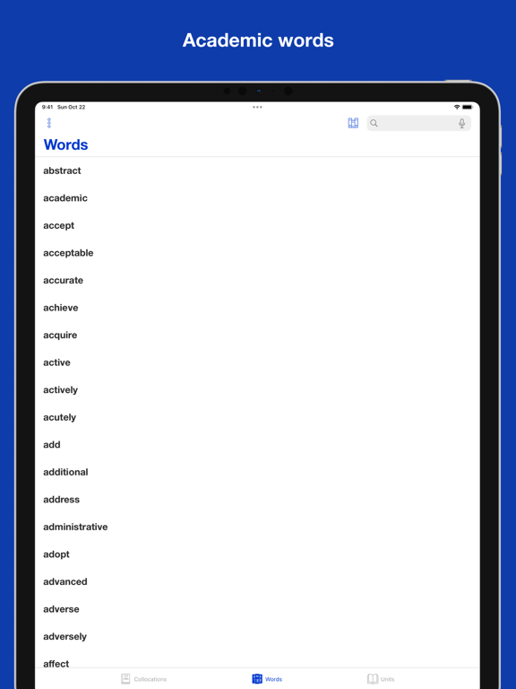 Screenshot #5 pour Academic Collocation List