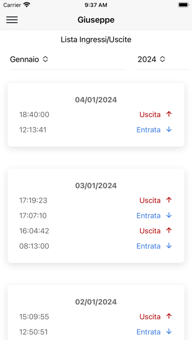 Today Rilevazione Presenze Screenshot