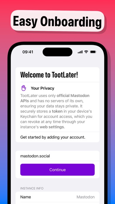TootLater for Mastodon Screenshot