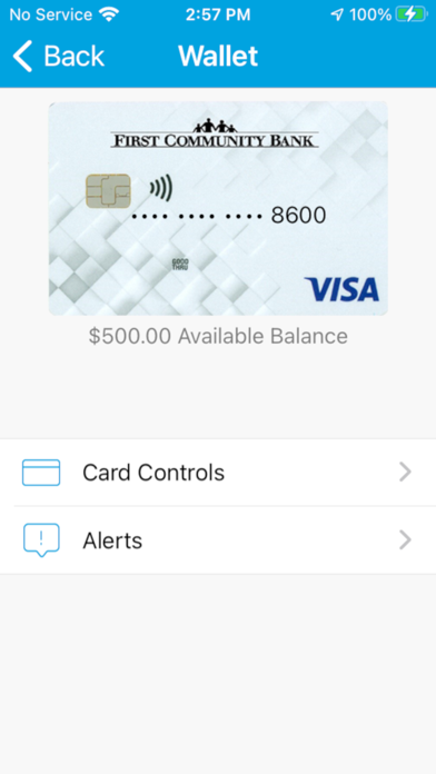 First Community Credit Cards Screenshot
