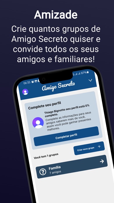 Amigo Secreto Mobile Screenshot