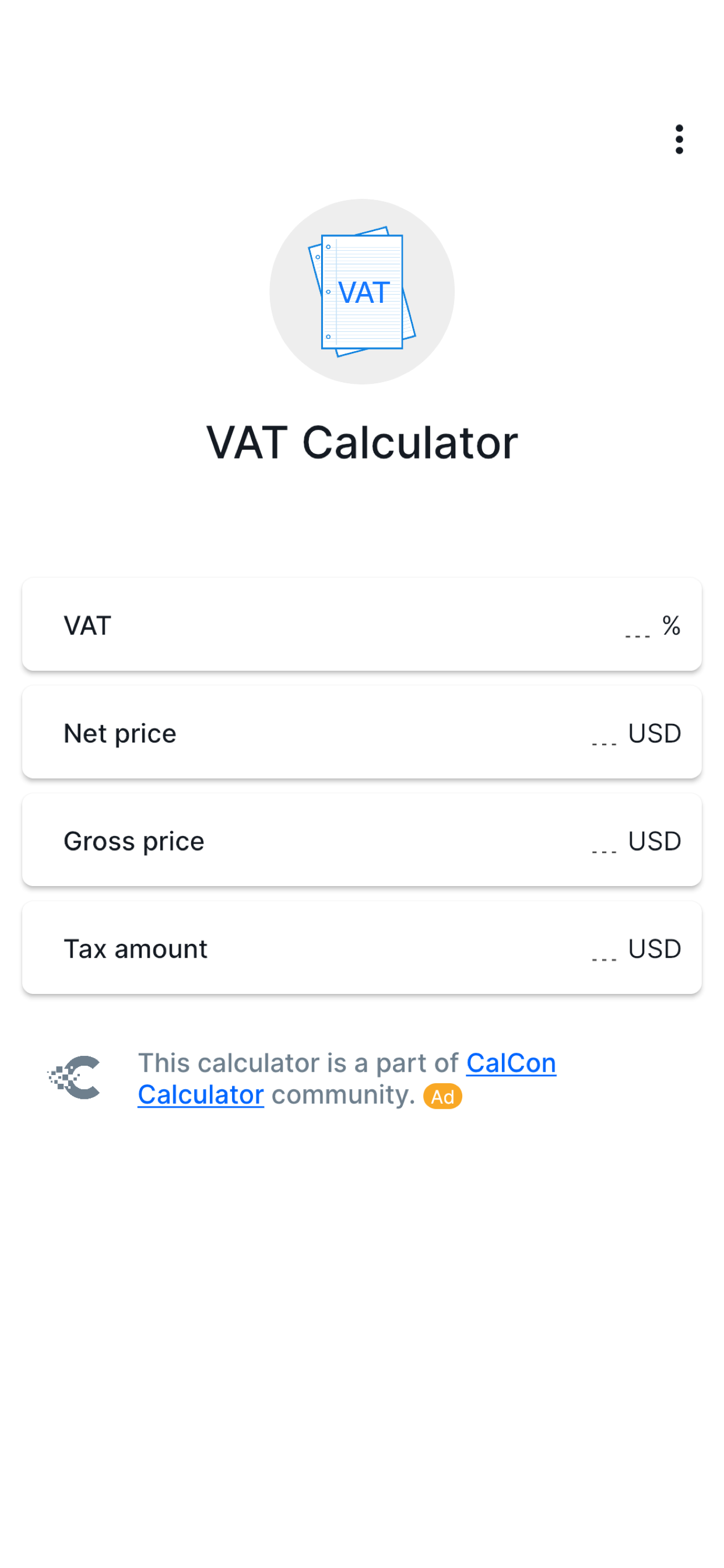 VAT Calculator - CalCon