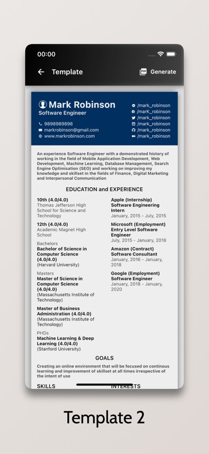 Resume+ - CV Generator