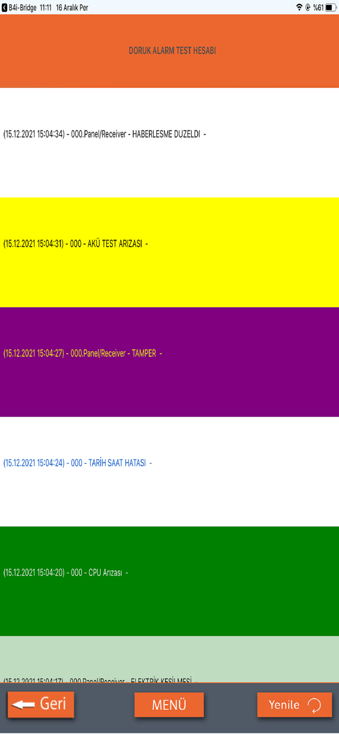 Doruk Alarm Sinyal Takibi