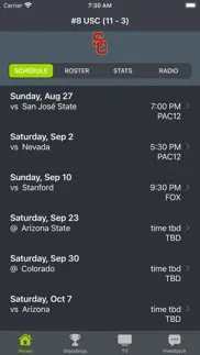 usc football schedules iphone screenshot 1