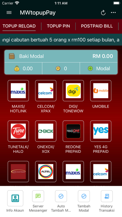MWtopup Screenshot