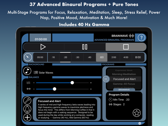 BrainWave: 37 Binaural Series™ iPad app afbeelding 1