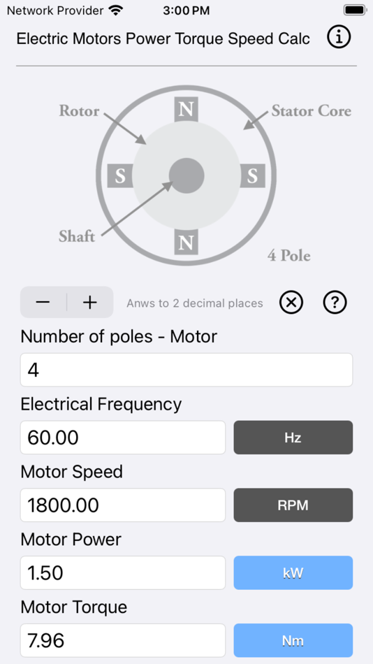 Electric Motors Speed Calc - 1.2 - (iOS)