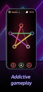 Neon Line Game: One Touch screenshot #3 for iPhone
