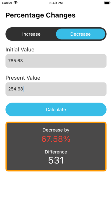 Screenshot #3 pour Percentage Change Calculator ▼