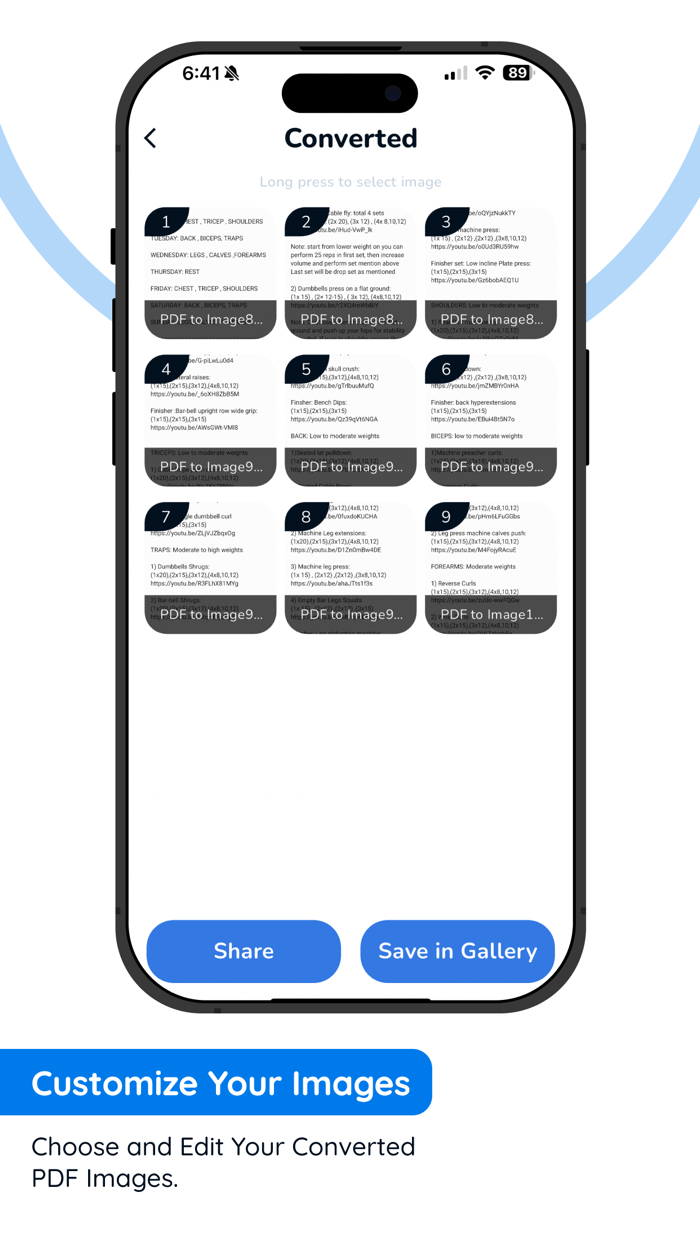 Image to PDF - PDF to JPG