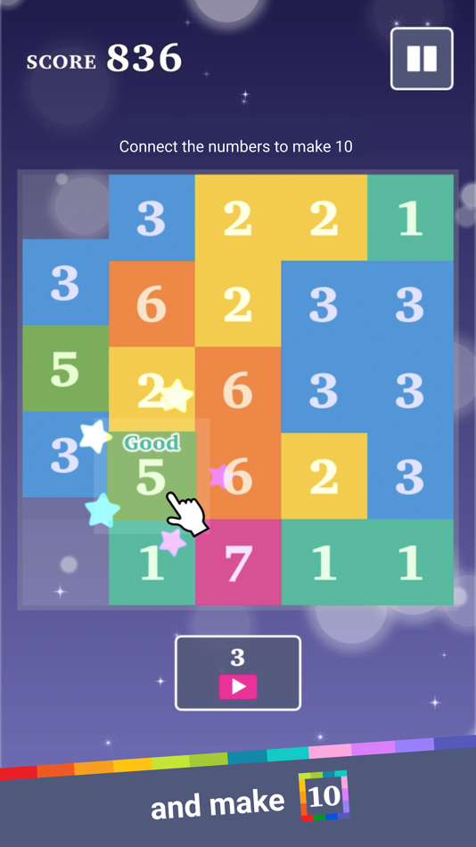 #2. Merge The Numbers:Brain Puzzle (iOS) By: FourM, K.K.