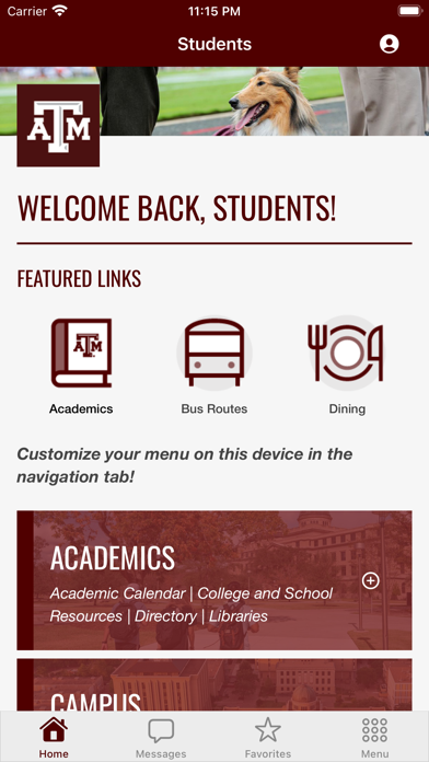 Texas A&M University Screenshot