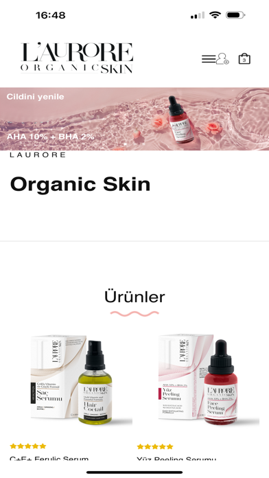 L’aurore Organic Skin Screenshot