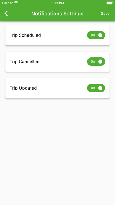 Transport Booking Screenshot
