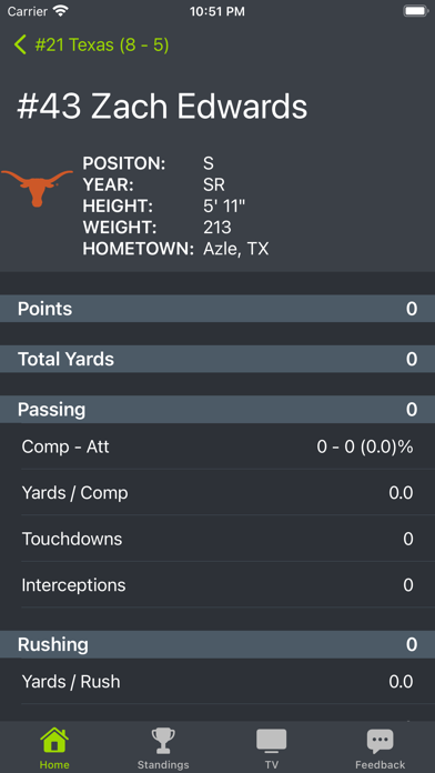 UT Texas Football Screenshot