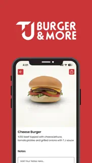 tj burger iphone screenshot 2