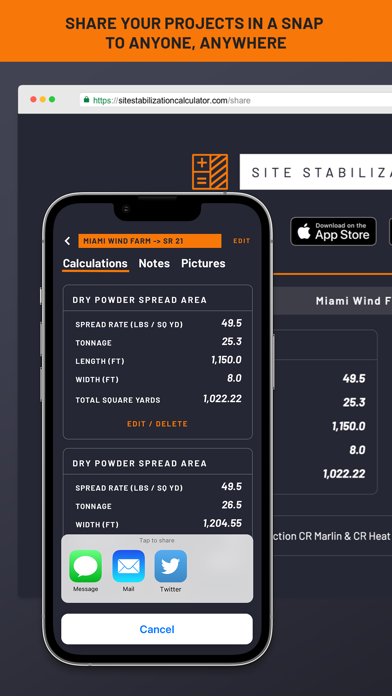 Site Stabilization Calculator Screenshot