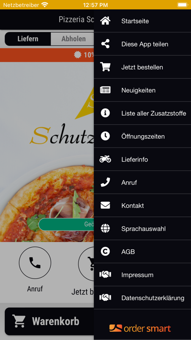 Pizzeria Schützenhaus Screenshot