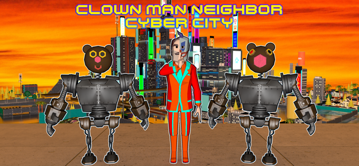 Clown Man Neighbor. Cyber City screenshot 1