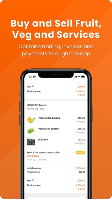 FruPro Fresh Produce Platform Screenshot