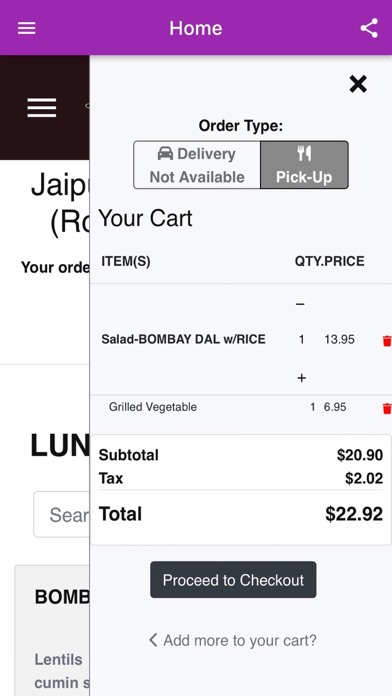 Japiur Indian Food Screenshot
