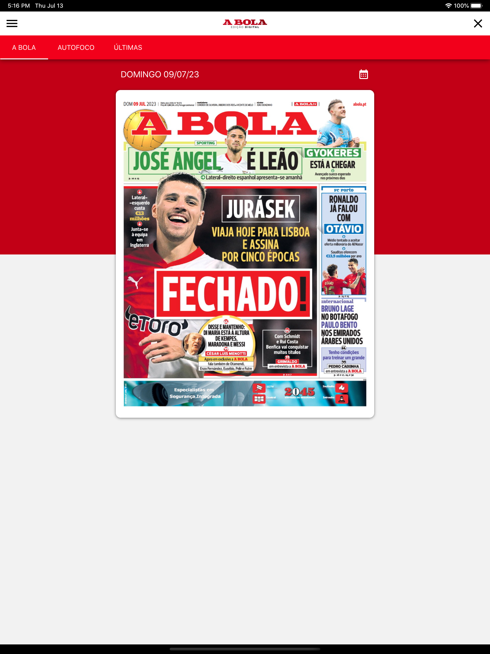 A BOLA – Edição Digital