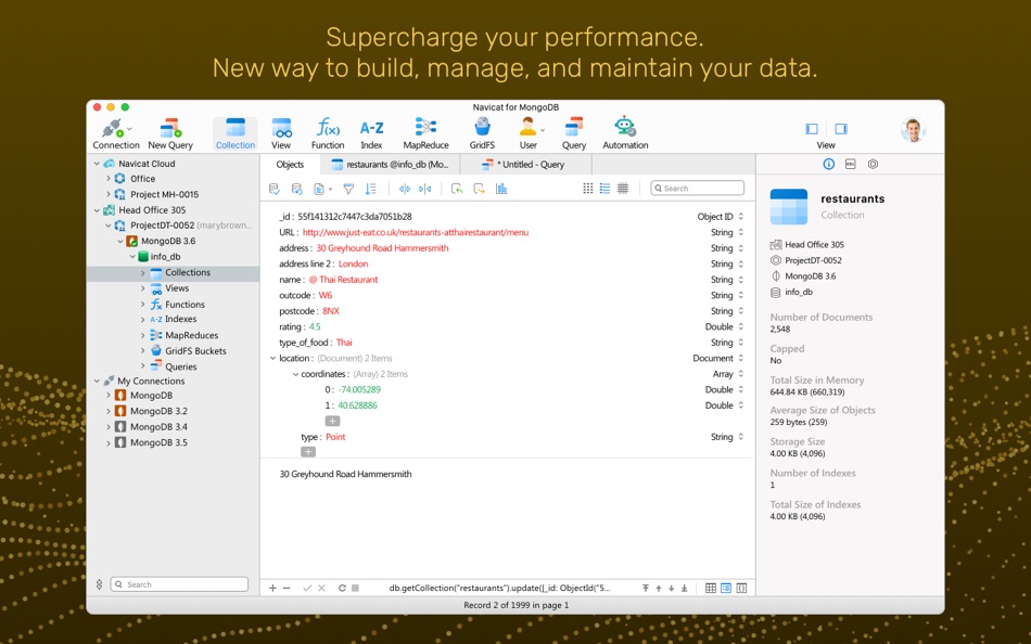 Navicat 16 for MongoDB - 16.3.7 - (macOS)