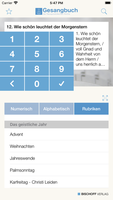 NAK Gesangbuch Screenshot
