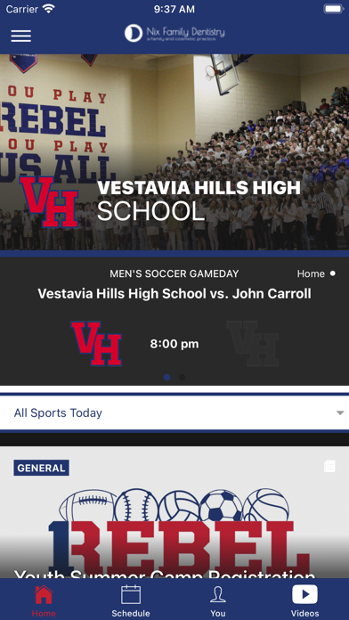 Vestavia Hills Athletics Screenshot