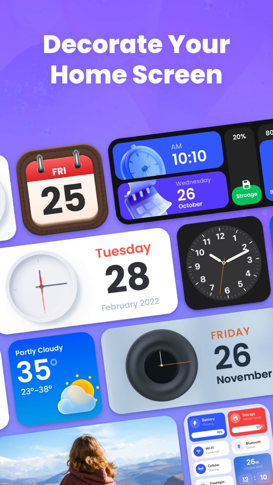 #1. Color Widgets Kit - iWidgets (iOS) 게시자: AI Photo Team