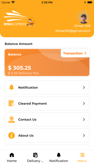 WWA Easy Express Delivery Screenshot