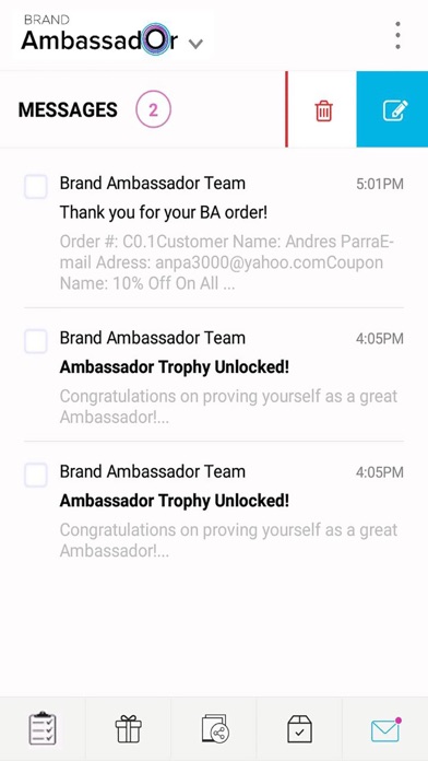 Brand Ambassador Screenshot