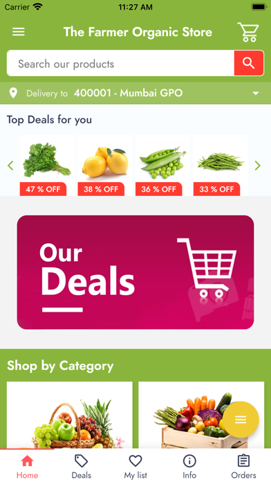 The Farmer organic store Screenshot