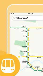tyne and wear metro map iphone screenshot 1