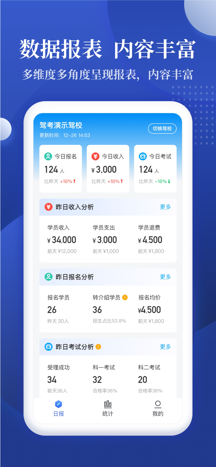 驾校报表