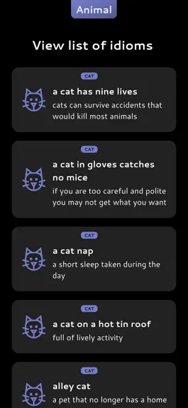Game screenshot English Animal Idioms apk