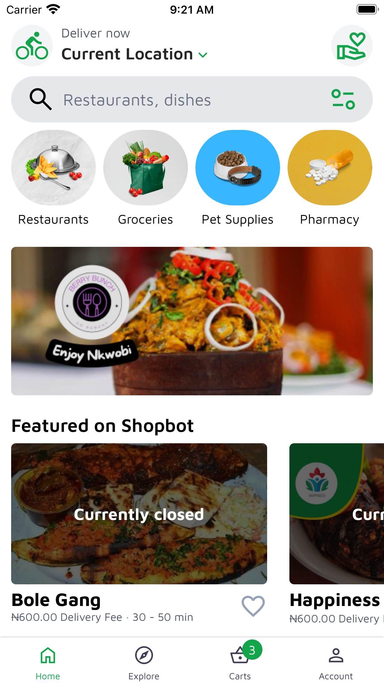 Shopbot Food