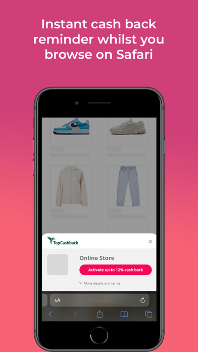 TopCashback: Browser Extension Screenshot