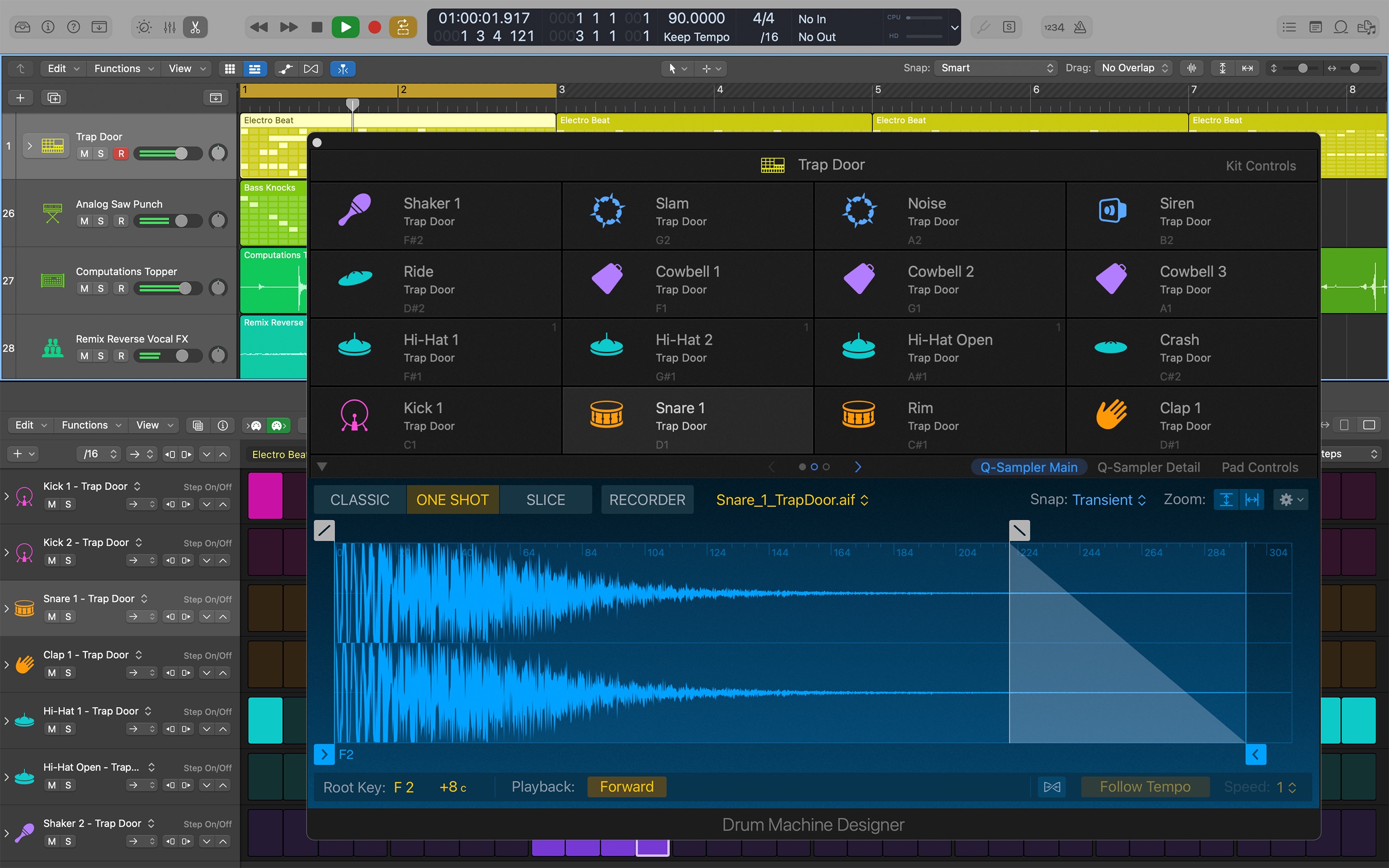 Screenshot do app Logic Pro