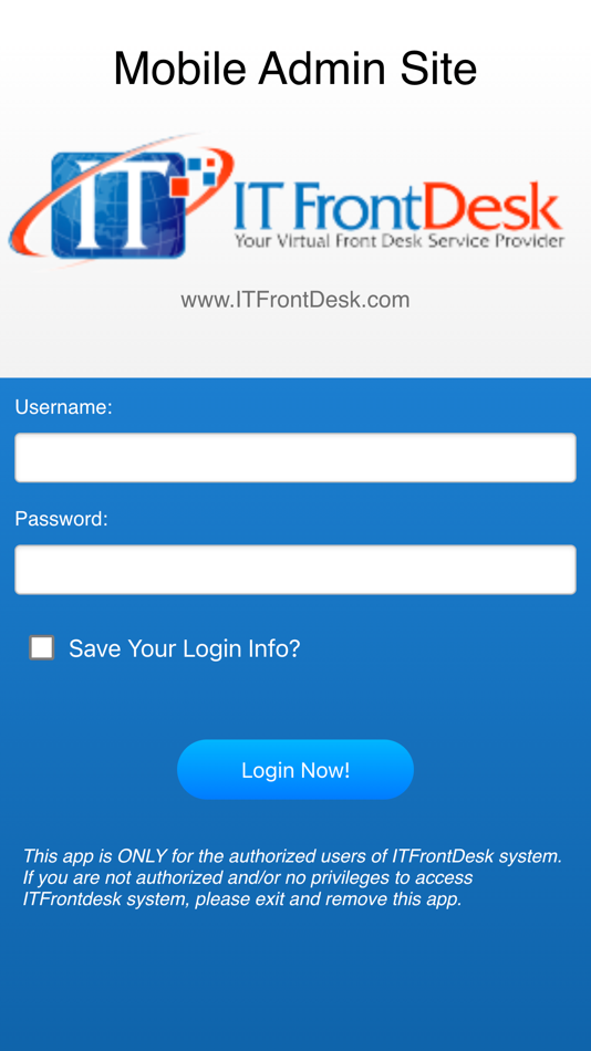 #1. ITFrontDesk Admin (iOS) 由: ITFrontDesk