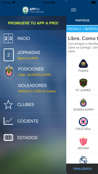 AppMX - Fútbol de México Screenshot