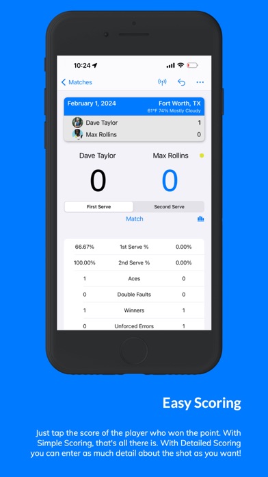 MatchTrack Tennis Score Keeper Screenshot