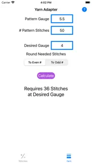 knitting stitch calculator iphone screenshot 4
