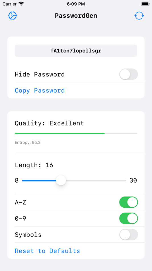 #1. Generate Password: PasswordGen (macOS) بواسطة: BLUE COMET LABS LLC
