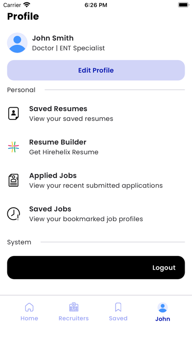 Hirehelix Screenshot
