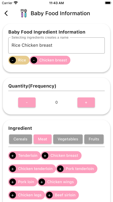 Baby Food - Meal Planner Screenshot
