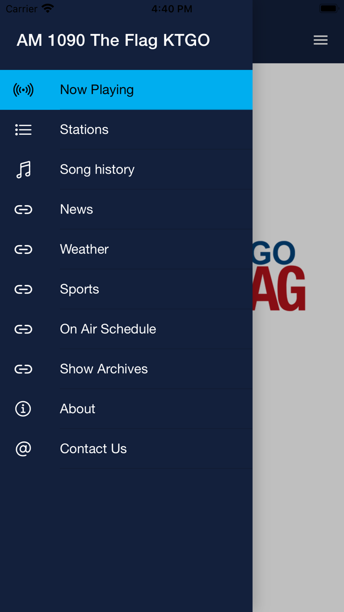 AM 1090-FM 92.7 The Flag KTGO